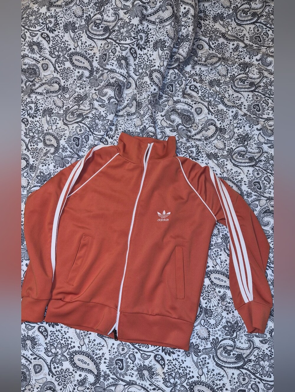 adidas Orange Originals Trefoil Zip-Up Track Jacket